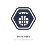 icono de la oscuridad en el fondo blanco Ejemplo simple del elemento del concepto de la web stock de ilustración icono de la oscuridad en el fondo blanco Ejemplo simple del elemento del concepto de la web stock de ilustración