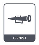icono de la trompeta en estilo de moda del diseño Icono de la trompeta aislado en el fondo blanco símbolo plano simple y moderno stock de ilustración icono de la trompeta en estilo de moda del diseño Icono de la trompeta aislado en el fondo blanco símbolo plano simple y moderno stock de ilustración