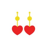 Icono de los earings del corazón de día de San Valentín Elemento del icono del día de San Valentín de la web para los apps móvile libre illustration Icono de los earings del corazón de día de San Valentín Elemento del icono del día de San Valentín de la web para los apps móvile libre illustration