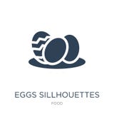icono de los sillhouettes de los huevos en estilo de moda del diseño icono de los sillhouettes de los huevos aislado en el fondo stock de ilustración icono de los sillhouettes de los huevos en estilo de moda del diseño icono de los sillhouettes de los huevos aislado en el fondo stock de ilustración