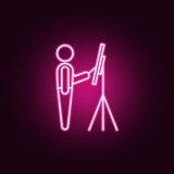 icono de neón del pintor Elementos de las figuras conceptuales fijadas Icono simple para las páginas web, diseño web, app móvil, stock de ilustración icono de neón del pintor Elementos de las figuras conceptuales fijadas Icono simple para las páginas web, diseño web, app móvil, stock de ilustración