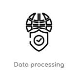icono de proceso de datos del vector del esquema l?nea simple negra aislada ejemplo del elemento del concepto del gdpr Movimiento ilustración del vector icono de proceso de datos del vector del esquema l?nea simple negra aislada ejemplo del elemento del concepto del gdpr Movimiento ilustración del vector