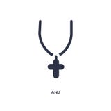icono del anj en el fondo blanco Ejemplo simple del elemento del concepto de la joyería stock de ilustración icono del anj en el fondo blanco Ejemplo simple del elemento del concepto de la joyería stock de ilustración