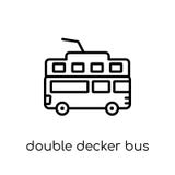 Icono del autobús del autobús de dos pisos de la colección ilustración del vector Icono del autobús del autobús de dos pisos de la colección ilustración del vector