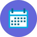 Icono del calendario para Android, los usos del IOS y las aplicaciones web stock de ilustración Icono del calendario para Android, los usos del IOS y las aplicaciones web stock de ilustración
