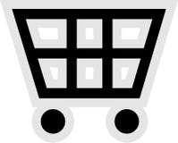 Icono del carro de compras Fotos de archivo libres de regalías Icono del carro de compras Fotos de archivo libres de regalías