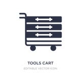 icono del carro de las herramientas en el fondo blanco Ejemplo simple del elemento del concepto del comercio ilustración del vector icono del carro de las herramientas en el fondo blanco Ejemplo simple del elemento del concepto del comercio ilustración del vector