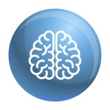 Icono del cerebro del genio, estilo del esquema stock de ilustración Icono del cerebro del genio, estilo del esquema stock de ilustración
