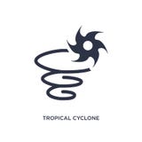icono del ciclón tropical en el fondo blanco Ejemplo simple del elemento del concepto del tiempo stock de ilustración icono del ciclón tropical en el fondo blanco Ejemplo simple del elemento del concepto del tiempo stock de ilustración