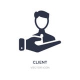 icono del cliente en el fondo blanco Ejemplo simple del elemento del concepto de la tecnología libre illustration icono del cliente en el fondo blanco Ejemplo simple del elemento del concepto de la tecnología libre illustration