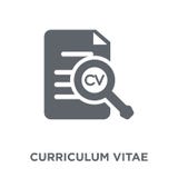 Icono del curriculum vitae de la colección de los recursos humanos ilustración del vector Icono del curriculum vitae de la colección de los recursos humanos ilustración del vector