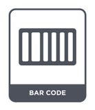 icono del código de barras en estilo de moda del diseño Icono del código de barras aislado en el fondo blanco plano simple y mode stock de ilustración icono del código de barras en estilo de moda del diseño Icono del código de barras aislado en el fondo blanco plano simple y mode stock de ilustración