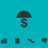 Icono del dinero de la preservación y de protección completamente libre illustration Icono del dinero de la preservación y de protección completamente libre illustration