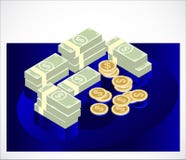 Icono del efectivo de la moneda del billete de dólar ilustración del vector Icono del efectivo de la moneda del billete de dólar ilustración del vector
