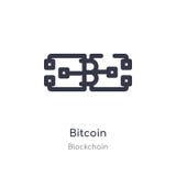 Icono del esquema de Bitcoin l?nea aislada ejemplo del vector de la colecci?n del blockchain icono fino editable del bitcoin del ilustración del vector Icono del esquema de Bitcoin l?nea aislada ejemplo del vector de la colecci?n del blockchain icono fino editable del bitcoin del ilustración del vector