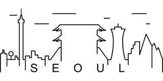 Icono del esquema de Seúl Puede ser utilizado para la web, logotipo, app móvil, UI, UX libre illustration Icono del esquema de Seúl Puede ser utilizado para la web, logotipo, app móvil, UI, UX libre illustration
