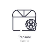 icono del esquema del tesoro l?nea aislada ejemplo del vector de la colecci?n del ?xito icono fino editable del tesoro del movimi ilustración del vector icono del esquema del tesoro l?nea aislada ejemplo del vector de la colecci?n del ?xito icono fino editable del tesoro del movimi ilustración del vector