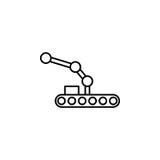Icono del esquema del transportador del robot de la robótica Las muestras y los símbolos se pueden utilizar para la web, logotipo ilustración del vector Icono del esquema del transportador del robot de la robótica Las muestras y los símbolos se pueden utilizar para la web, logotipo ilustración del vector