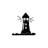 Icono del faro Icono simple de los días de fiesta de la playa Icono del elemento del viaje Diseño gráfico de la calidad superior Fotografía de archivo Icono del faro Icono simple de los días de fiesta de la playa Icono del elemento del viaje Diseño gráfico de la calidad superior Fotografía de archivo