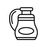 Icono del frasco aislado en el fondo blanco stock de ilustración Icono del frasco aislado en el fondo blanco stock de ilustración