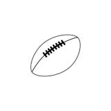 Icono del fútbol americano aislado en el fondo blanco Ilustración del vector línea estilo stock de ilustración Icono del fútbol americano aislado en el fondo blanco Ilustración del vector línea estilo stock de ilustración