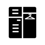 Icono del guardarropa Concepto de moda del logotipo del guardarropa en el backgroun blanco libre illustration Icono del guardarropa Concepto de moda del logotipo del guardarropa en el backgroun blanco libre illustration