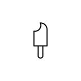 Icono del helado en el fondo blanco Imagen de archivo libre de regalías Icono del helado en el fondo blanco Imagen de archivo libre de regalías