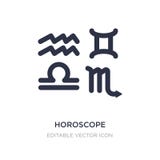 icono del horóscopo en el fondo blanco Ejemplo simple del elemento del concepto de las muestras ilustración del vector icono del horóscopo en el fondo blanco Ejemplo simple del elemento del concepto de las muestras ilustración del vector