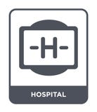 icono del hospital en estilo de moda del diseño Icono del hospital aislado en el fondo blanco plano simple y moderno del icono de stock de ilustración icono del hospital en estilo de moda del diseño Icono del hospital aislado en el fondo blanco plano simple y moderno del icono de stock de ilustración