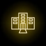 icono del hotel en el estilo de ne?n Elemento del ejemplo del viaje Las muestras y los s?mbolos se pueden utilizar para la web, l stock de ilustración icono del hotel en el estilo de ne?n Elemento del ejemplo del viaje Las muestras y los s?mbolos se pueden utilizar para la web, l stock de ilustración