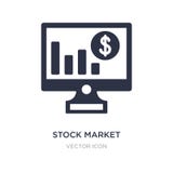 icono del mercado de acción en el fondo blanco Ejemplo simple del elemento del concepto del negocio y del analytics stock de ilustración icono del mercado de acción en el fondo blanco Ejemplo simple del elemento del concepto del negocio y del analytics stock de ilustración