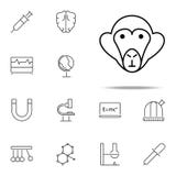Icono del mono Sistema universal de los iconos del estudio de Scientifics para la web y el móvil stock de ilustración Icono del mono Sistema universal de los iconos del estudio de Scientifics para la web y el móvil stock de ilustración