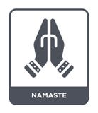 icono del namaste en estilo de moda del diseño icono del namaste aislado en el fondo blanco símbolo plano simple y moderno del ic ilustración del vector icono del namaste en estilo de moda del diseño icono del namaste aislado en el fondo blanco símbolo plano simple y moderno del ic ilustración del vector