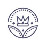 Icono del negocio del símbolo del cuervo del vector del icono de la muestra del vector del premio de la corona stock de ilustración Icono del negocio del símbolo del cuervo del vector del icono de la muestra del vector del premio de la corona stock de ilustración