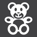Icono del oso de peluche, juguete de la felpa y bebé sólidos stock de ilustración Icono del oso de peluche, juguete de la felpa y bebé sólidos stock de ilustración
