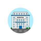 Icono del paisaje urbano del edificio del hospital libre illustration Icono del paisaje urbano del edificio del hospital libre illustration