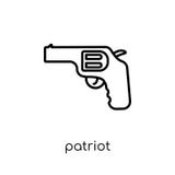 Icono del patriota de la colección del ejército ilustración del vector Icono del patriota de la colección del ejército ilustración del vector