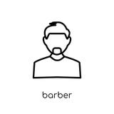 Icono del peluquero Icono linear plano moderno de moda del peluquero del vector en whi ilustración del vector Icono del peluquero Icono linear plano moderno de moda del peluquero del vector en whi ilustración del vector