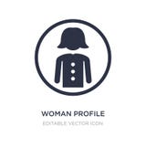 icono del perfil de la mujer en el fondo blanco Ejemplo simple del elemento del concepto de la gente ilustración del vector icono del perfil de la mujer en el fondo blanco Ejemplo simple del elemento del concepto de la gente ilustración del vector