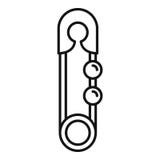 Icono del perno del bebé, estilo del esquema libre illustration Icono del perno del bebé, estilo del esquema libre illustration