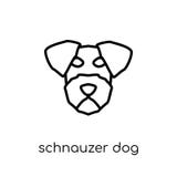 Icono del perro del Schnauzer Schnauzer linear plano moderno de moda d del vector stock de ilustración Icono del perro del Schnauzer Schnauzer linear plano moderno de moda d del vector stock de ilustración