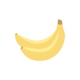 Icono del plátano, diseño simple, clip art del icono del plátano stock de ilustración Icono del plátano, diseño simple, clip art del icono del plátano stock de ilustración