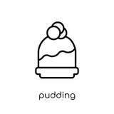 Icono del pudín de la colección de la Navidad stock de ilustración Icono del pudín de la colección de la Navidad stock de ilustración