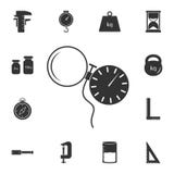 Icono del reloj de bolsillo Ejemplo simple del elemento diseño del símbolo del reloj de bolsillo del sistema de medición de la co ilustración del vector Icono del reloj de bolsillo Ejemplo simple del elemento diseño del símbolo del reloj de bolsillo del sistema de medición de la co ilustración del vector