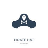icono del sombrero del pirata en estilo de moda del diseño Icono del sombrero del pirata aislado en el fondo blanco icono del vec stock de ilustración icono del sombrero del pirata en estilo de moda del diseño Icono del sombrero del pirata aislado en el fondo blanco icono del vec stock de ilustración