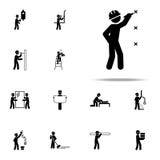 icono del trabajador del dibujo Sistema universal de los iconos de la gente de la construcción para la web y el móvil ilustración del vector icono del trabajador del dibujo Sistema universal de los iconos de la gente de la construcción para la web y el móvil ilustración del vector