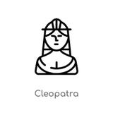icono del vector de Cleopatra del esquema línea simple negra aislada ejemplo del elemento del concepto del desierto Movimiento Ed ilustración del vector icono del vector de Cleopatra del esquema línea simple negra aislada ejemplo del elemento del concepto del desierto Movimiento Ed ilustración del vector