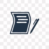 Icono del vector de la escritura aislado en el fondo transparente, escritura stock de ilustración Icono del vector de la escritura aislado en el fondo transparente, escritura stock de ilustración