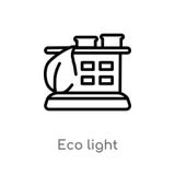 icono del vector de la luz del eco del esquema l?nea simple negra aislada ejemplo del elemento del concepto de la ecolog?a eco ed libre illustration icono del vector de la luz del eco del esquema l?nea simple negra aislada ejemplo del elemento del concepto de la ecolog?a eco ed libre illustration
