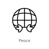 icono del vector de la paz del esquema línea simple negra aislada ejemplo del elemento del concepto de la paz mundial paz editabl libre illustration icono del vector de la paz del esquema línea simple negra aislada ejemplo del elemento del concepto de la paz mundial paz editabl libre illustration